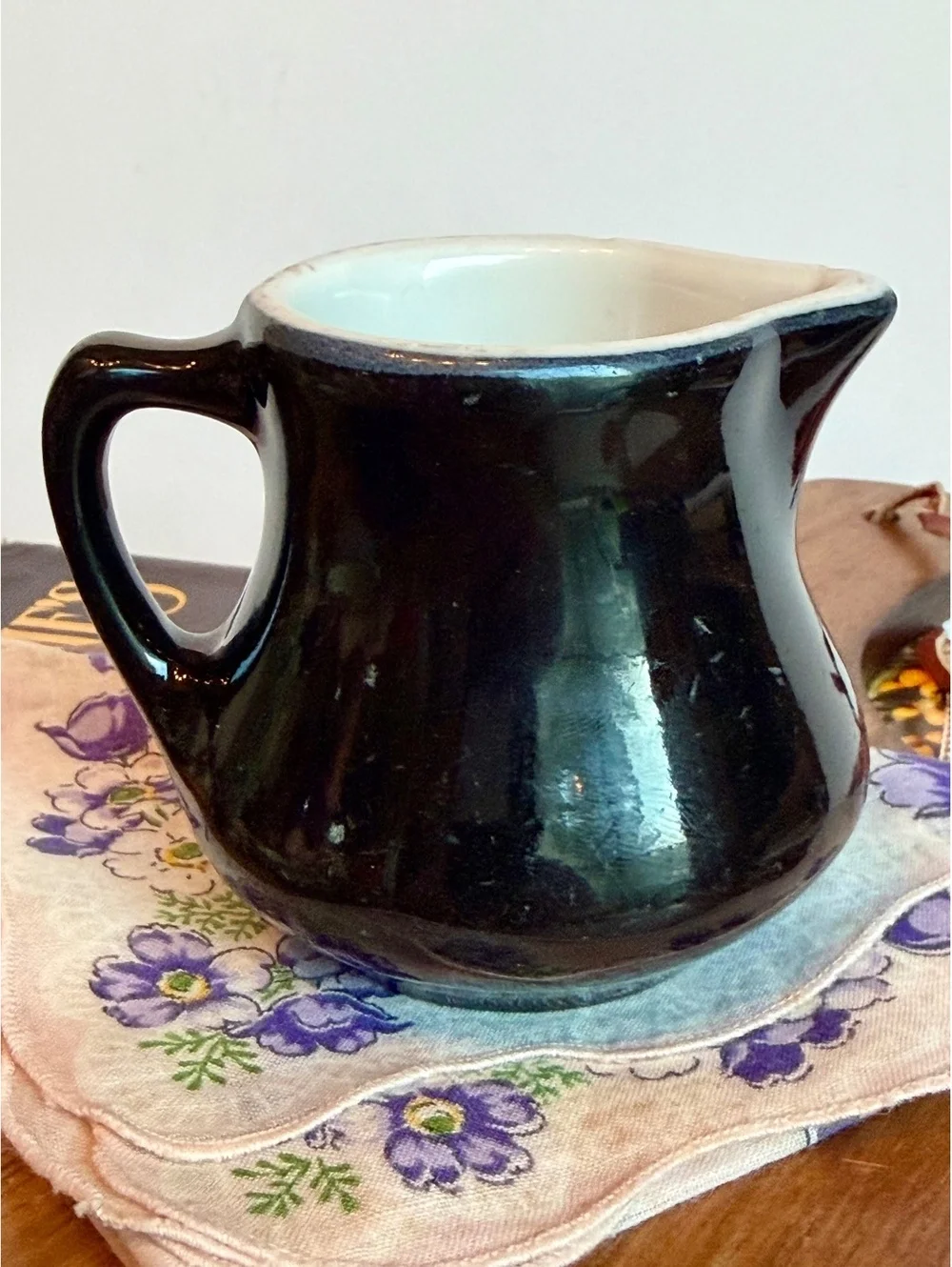 Vintage Good’s China Chef Ware Black Creamer 160 Restaurant Ware Inglewood CA